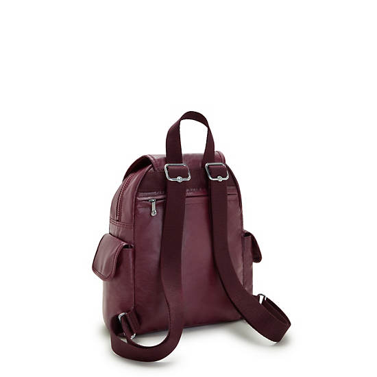 Sacs À Dos Kipling City Pack Mini Classiche Metallic Bordeaux | FR 1735TC